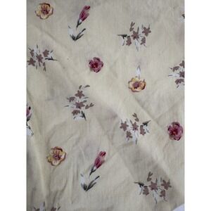 Boppy Pillow Replacement Cover Yellow Cotton With Pink Flowers Zipper‎ Closure